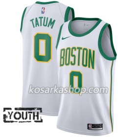 Dres Boston Celtics Jayson Tatum 0 Nike 2018-19 City Edition Bijela Swingman - Dječji